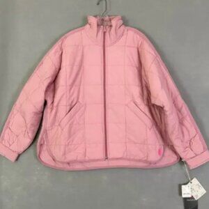 FP Movement X Hatch Maternity Puffer Jacket Women Sz Small Packable Casual Pink